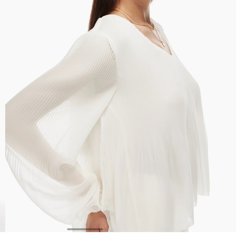 Aritzia Wilfred Daydreamer Blouse Light Birch